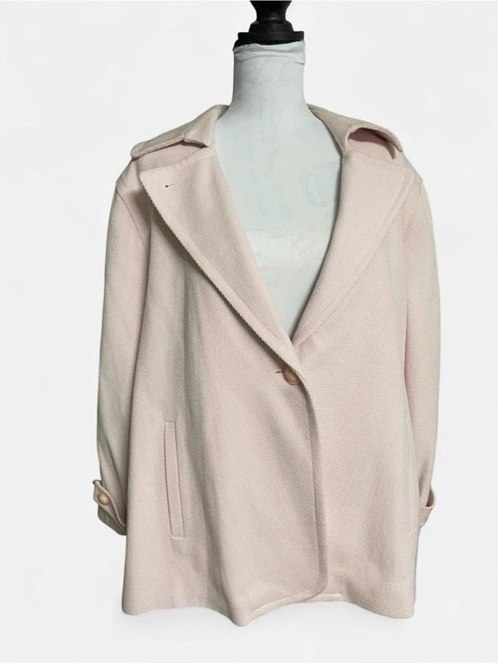 Talbots Women's Pink Trench Coat Size 16W NWT